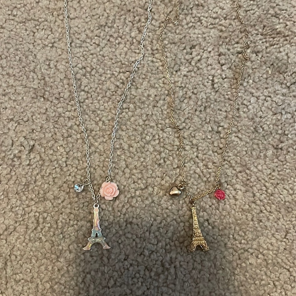Paris necklaces & small Paris bag